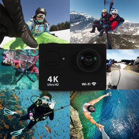 Action Camera Ultra HD 4K/30fps WiFi 2.0-inch 170D Underwater Waterproof Helmet Cam