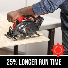 SKIL 20V 6-1/2 Inch Cordless Circular Saw Includes 2.0Ah PWR CORE 20 Lithium Battery and Charger - CR540602