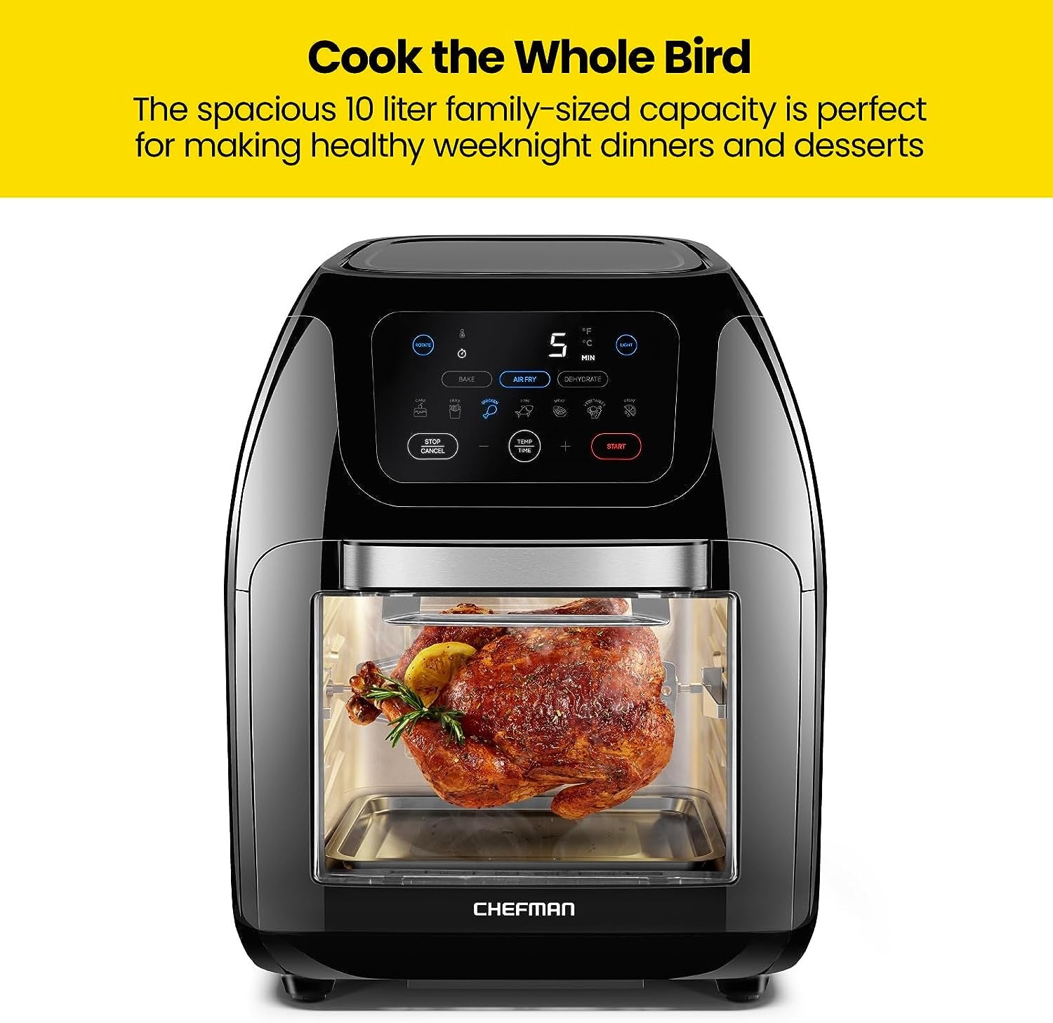 CHEFMAN Multifunctional Digital Air Fryer+ Rotisserie, Dehydrator, Convection Oven