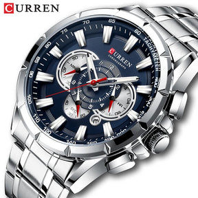 Curren Men’s Watches Luxury Chronograph Quartz Men Watch Waterproof Sport Wrist Watch Men Stainless Steel