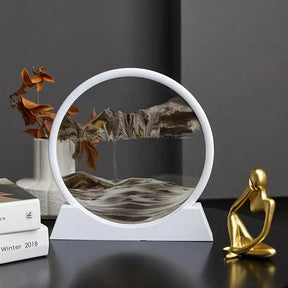 3D Moving Sand Art Picture Round Glass Deep Sea flowing Sand Painting