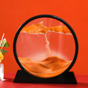 3D Moving Sand Art Picture Round Glass Deep Sea flowing Sand Painting