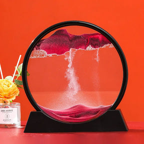 3D Moving Sand Art Picture Round Glass Deep Sea flowing Sand Painting