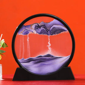 3D Moving Sand Art Picture Round Glass Deep Sea flowing Sand Painting